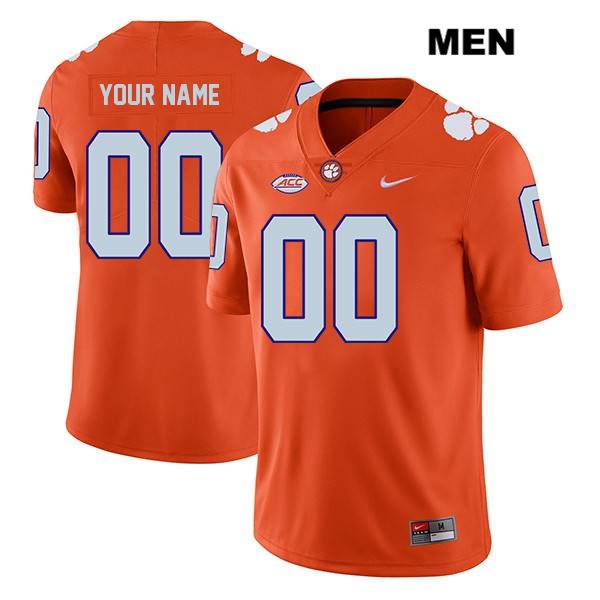 Men's Clemson Tigers #00 Custom Stitched Orange Legend Authentic customize Nike NCAA College Football Jersey NZX2746XB